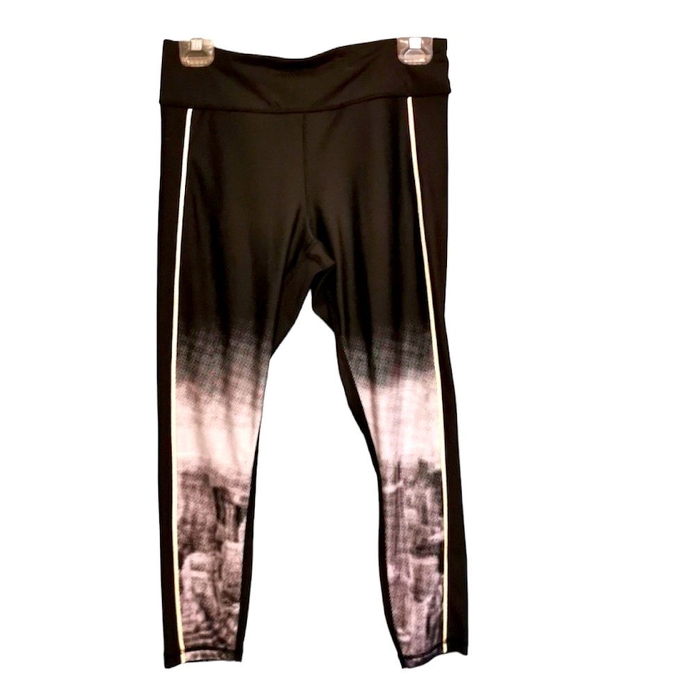 💚 Hyba leggings, black with fun pattern, M